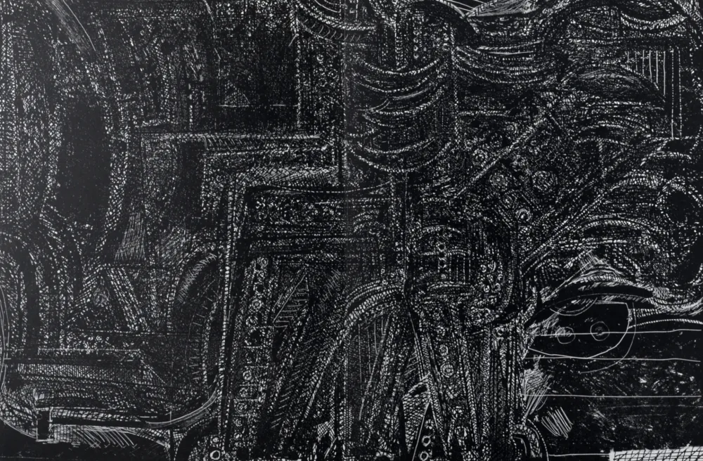 Lithograph Luginbühl - Abstract Composition,1964