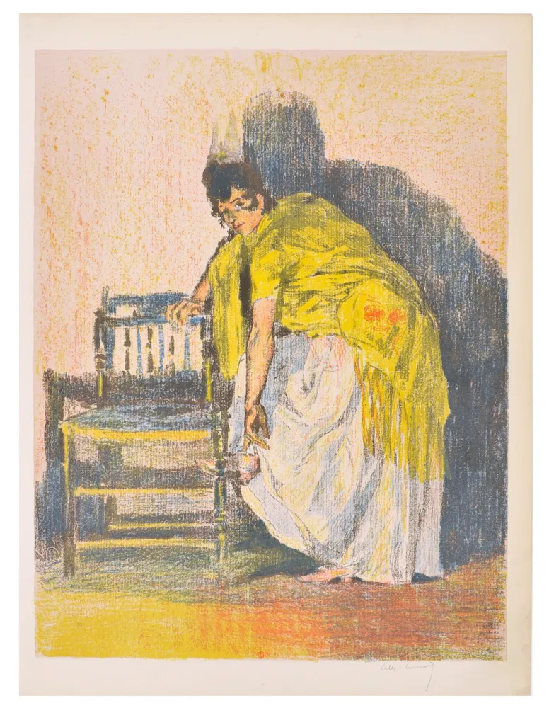 Lithograph Lunois - Danseuse espagnole