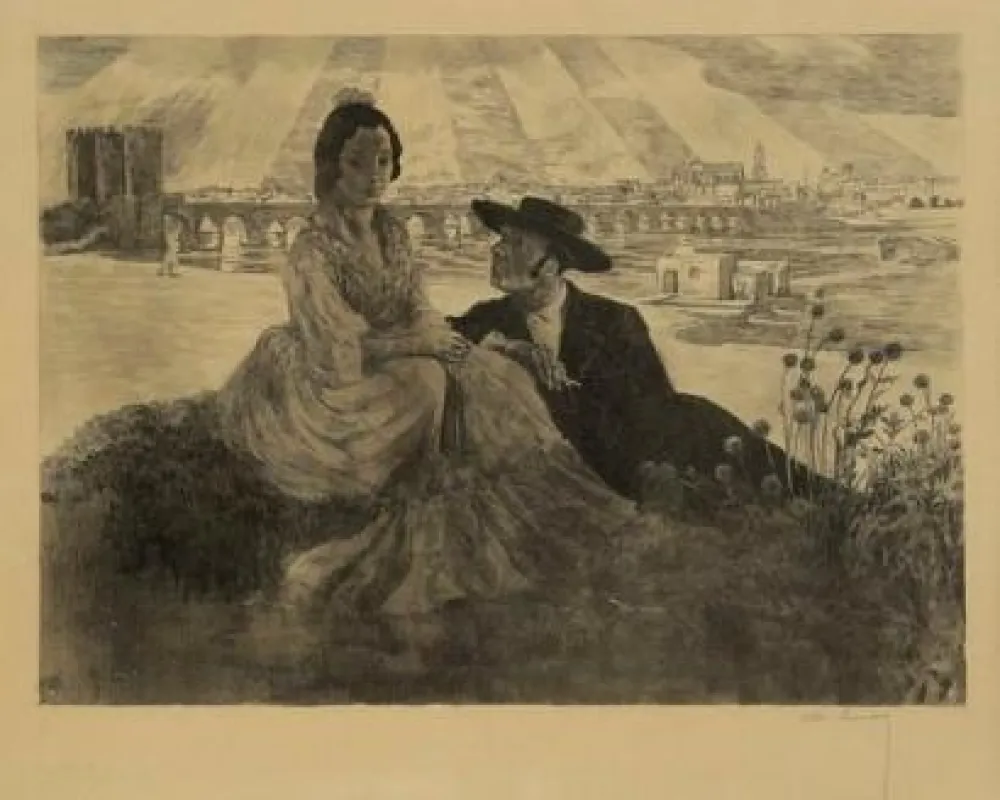 Lithograph Lunois - Les 