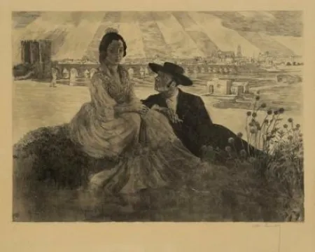 Lithograph Lunois - Les 