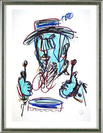 Screenprint Lüpertz - O.T. (Trommler), 2015