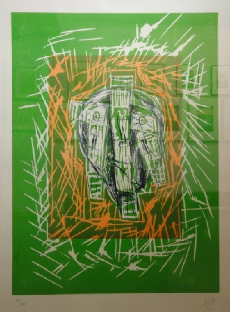 Woodcut Lüpertz - Parsifal