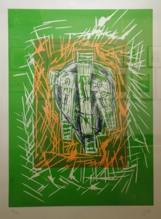 Woodcut Lüpertz - Parsifal