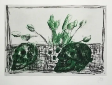 Etching Lüpertz - Vanitas 2