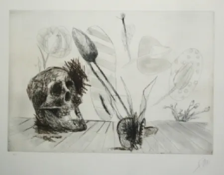 Etching Lüpertz - Vanitas 3