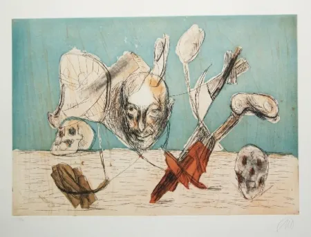 Etching Lüpertz - Vanitas 5