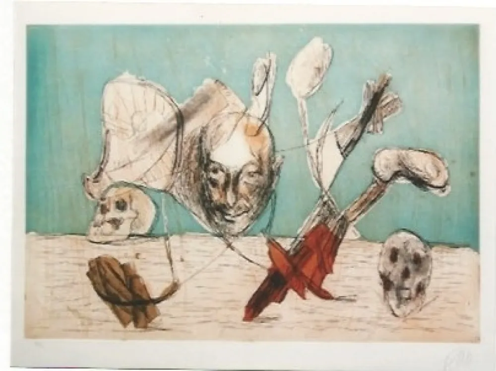 Etching Lüpertz - Vanitas 5