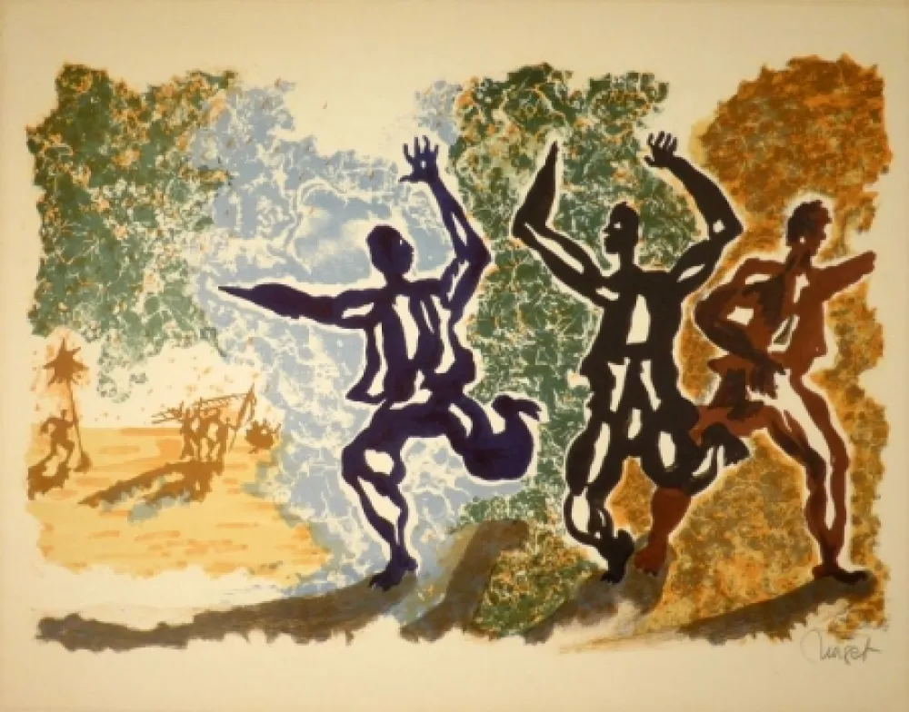 Lithograph Lurcat - Panique