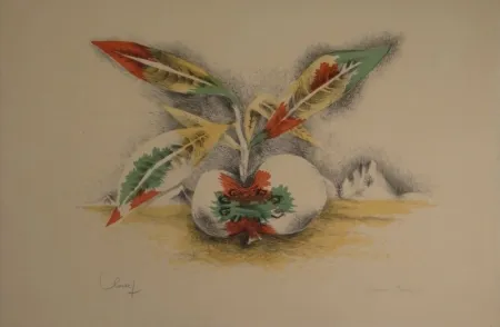 Lithograph Lurcat - Sang et Vie