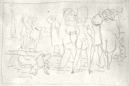 Etching And Aquatint Maccari - Nell'orto di Mino Maccari