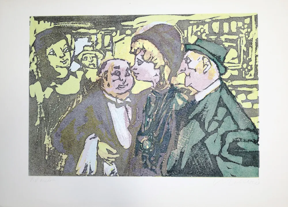 Linocut Maccari - S'accomodi