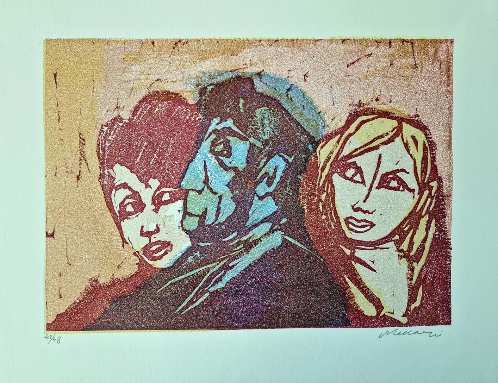 Linocut Maccari - Vivo di volata III