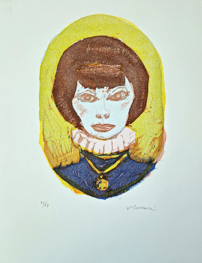 Linocut Maccari - Vivo di volata VII