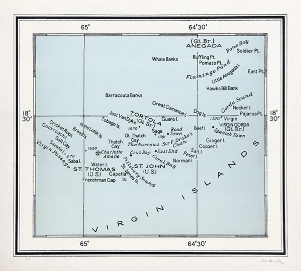 Lithograph Macchi - Islas vírgenes