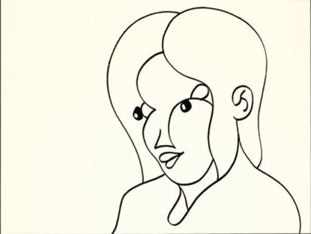 Lithograph Macías - Negro 1