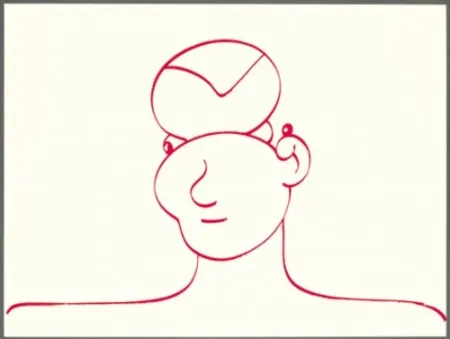 Lithograph Macías - Rojo 3