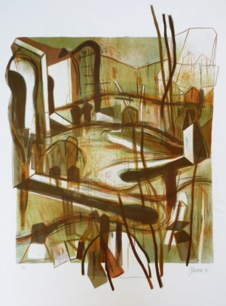 Lithograph Macotela - Personas y sus sombras