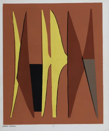 Lithograph Magnelli - Composition I, 1952