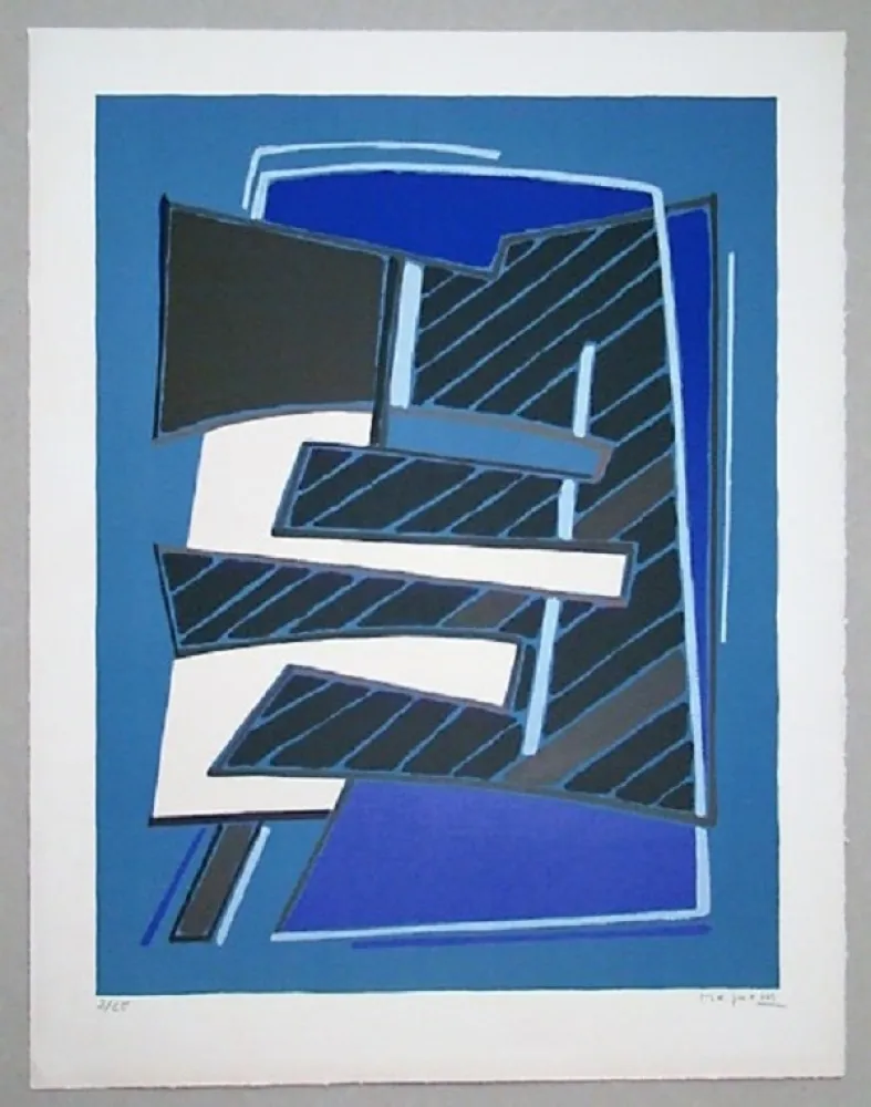 Lithograph Magnelli - Composizione in Azzuro, 1965
