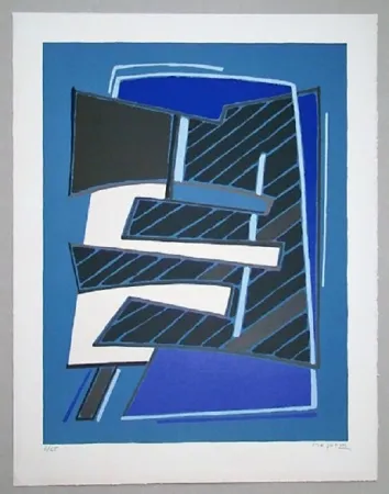 Lithograph Magnelli - Composizione in Azzuro, 1965