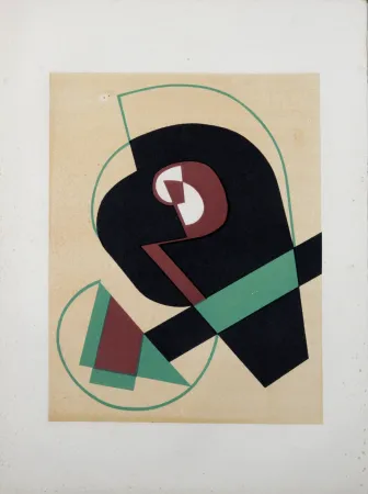 Lithograph Magnelli - Jean Arp, Alberto Magnelli & Sophie Taeuber-Arp. - Untitled Collaboration, Aux Nourritures Terrestres, 1950