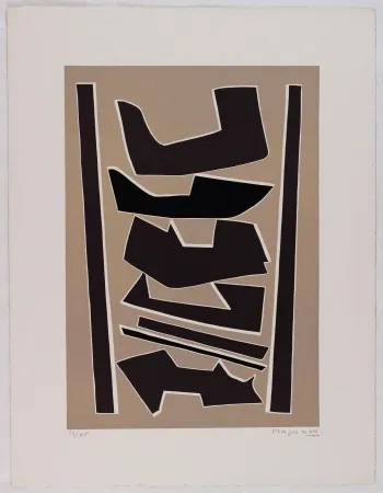 Linocut Magnelli - La Ferrage III