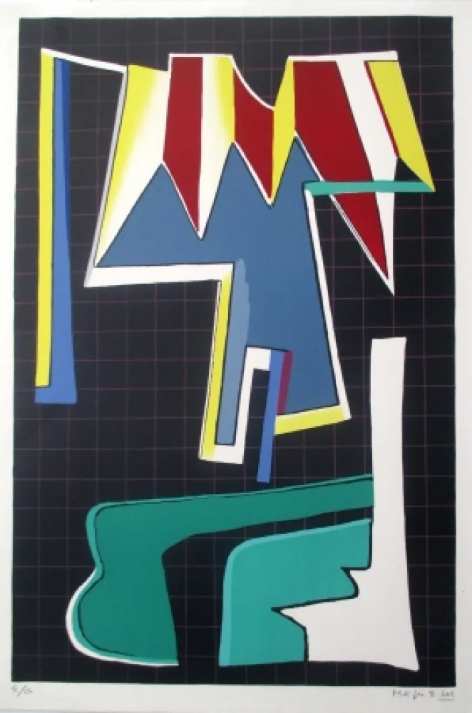 Lithograph Magnelli - L'Album de la Ferrage, pl VIII