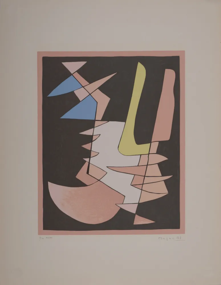 Screenprint Magnelli - Opposition, 1953 - Hand-signed