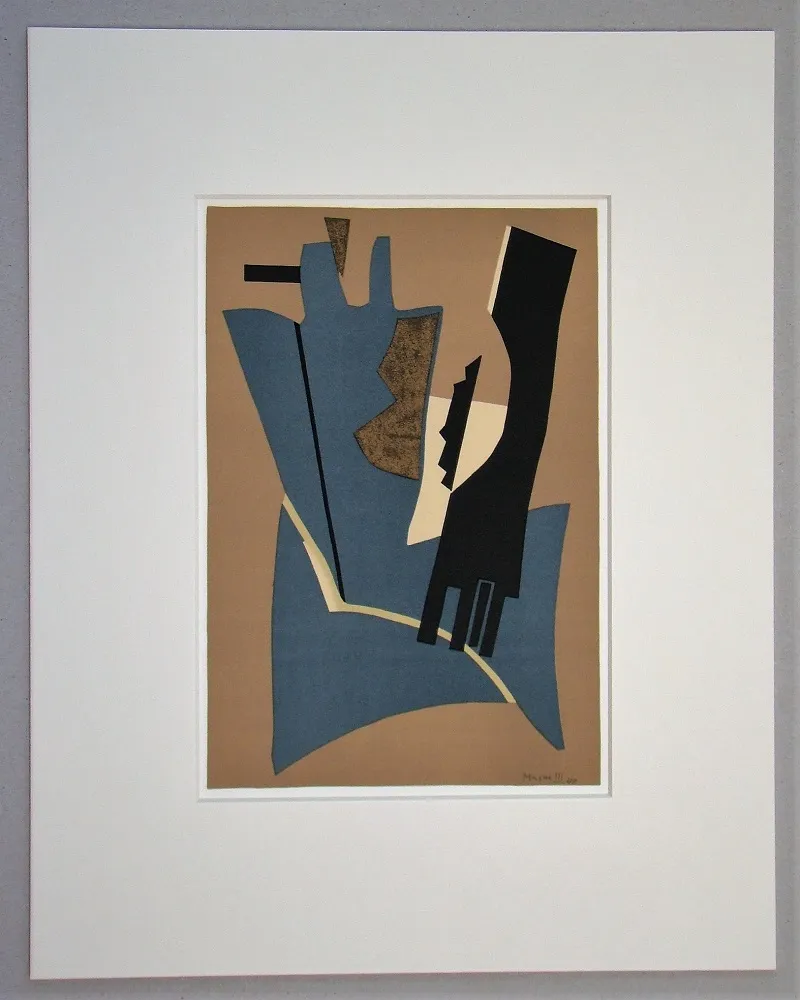 Lithograph Magnelli - Papier collé - 1948