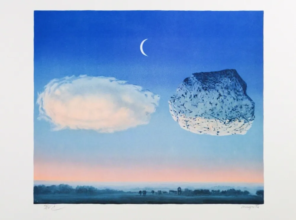 Lithograph Magritte - La Bataille de l'Argonne