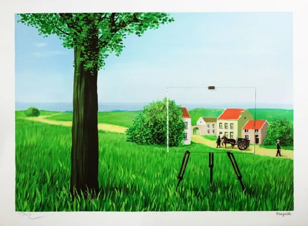 Lithograph Magritte - La Belle Captive