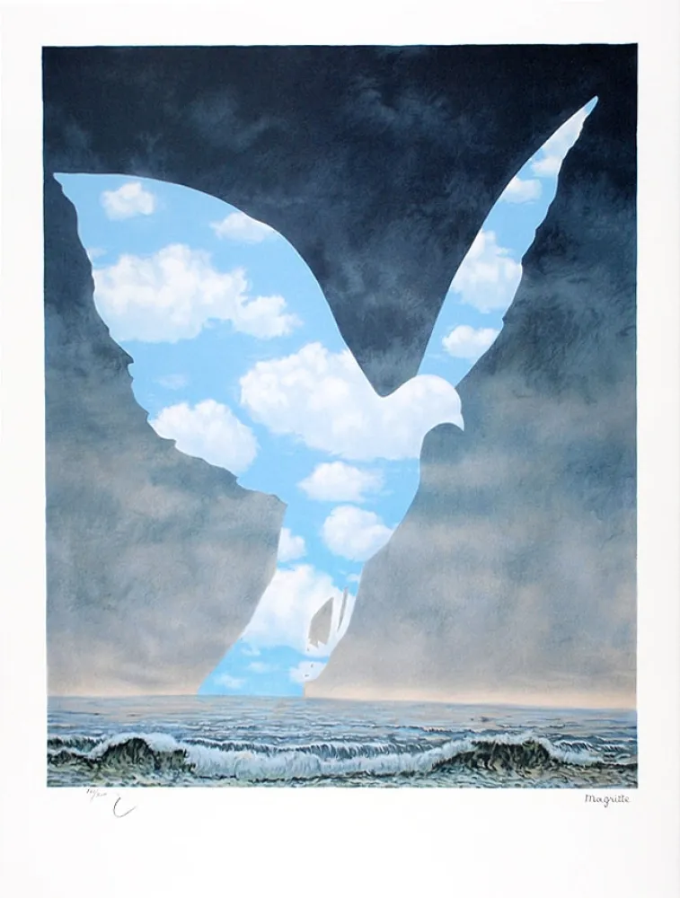 Lithograph Magritte - La Grande Famille