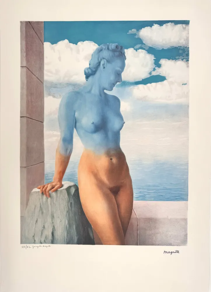 Lithograph Magritte -  La Magie noire 