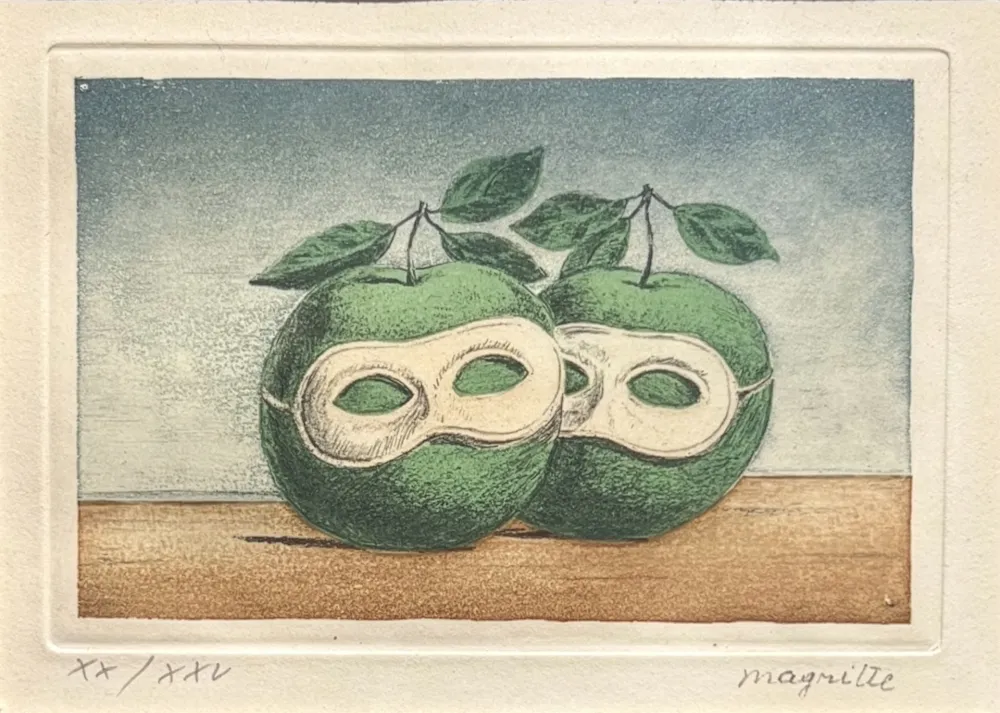 Etching And Aquatint Magritte - La Prêtre Marie