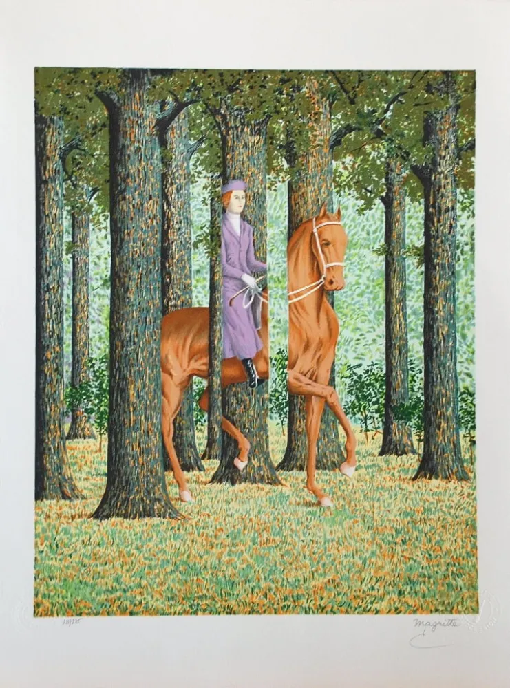 Lithograph Magritte - Le Blanc-Seing