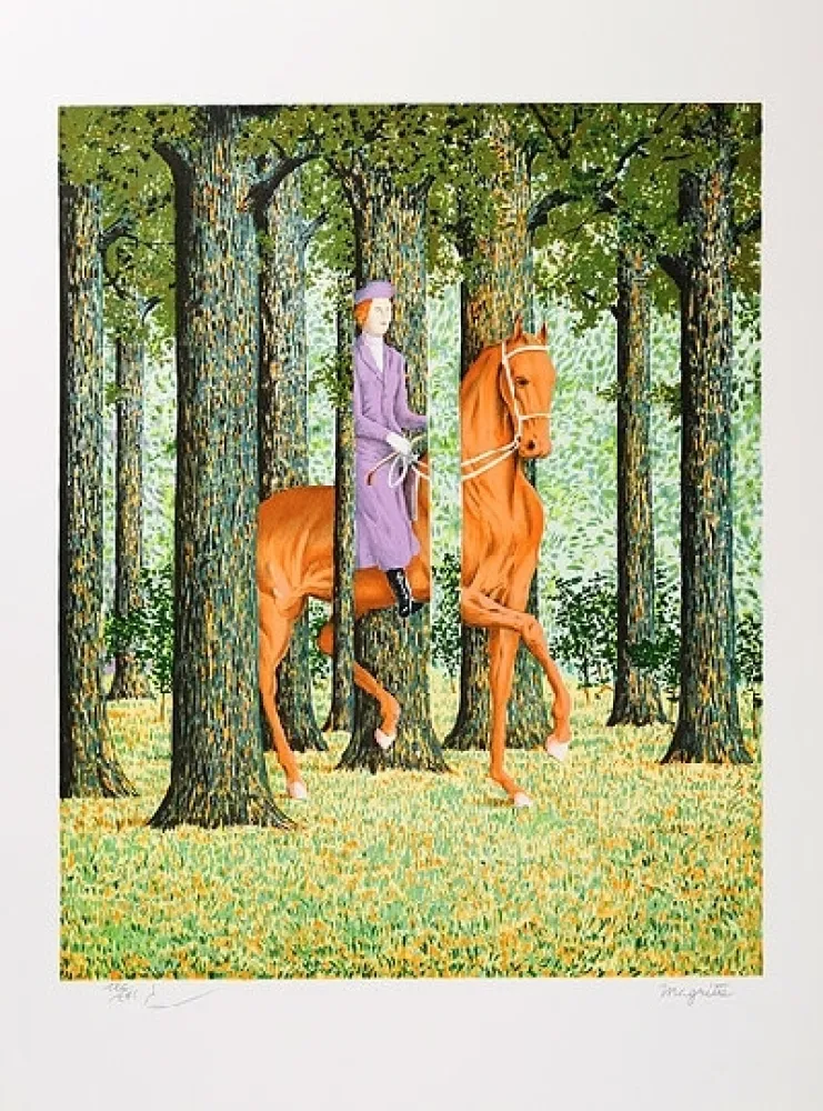 Lithograph Magritte - Le blanc-seing