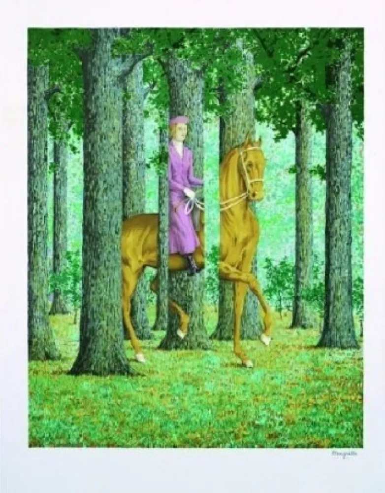 Lithograph Magritte - Le blanc-seing, 1965