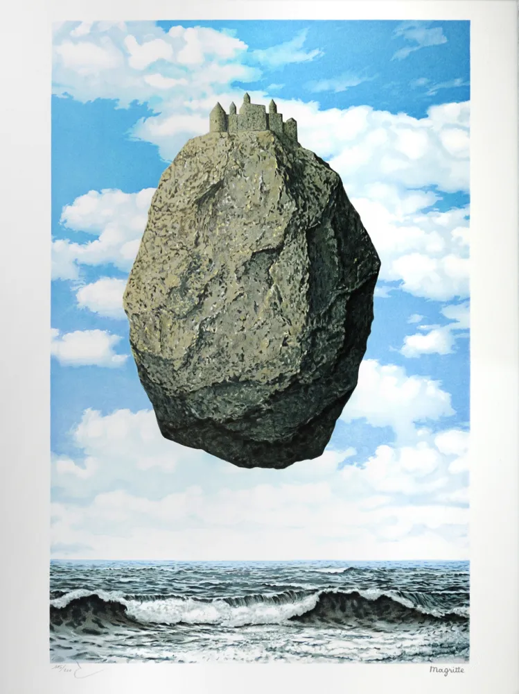 Lithograph Magritte - Le Château des Pyrénées (The Castle of the Pyrenees)