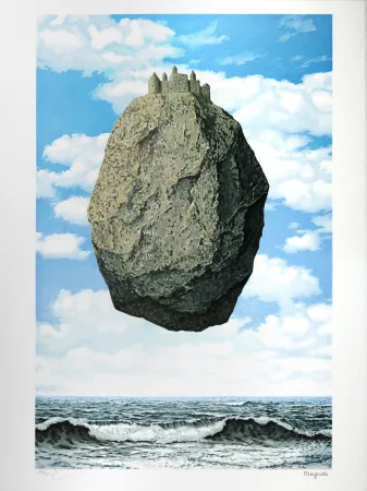 Lithograph Magritte - Le Château des Pyrénées (The Castle of the Pyrenees)