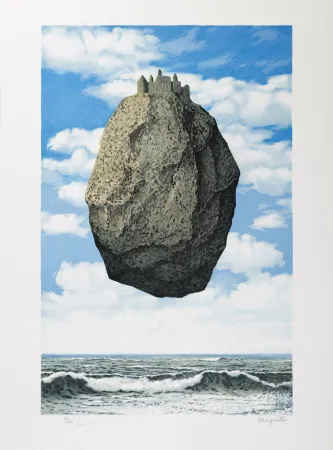 Lithograph Magritte - Le Château des Pyrénées (The Castle of the Pyrenees)