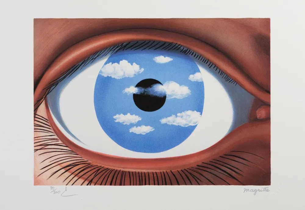 Lithograph Magritte - Le Faux Miroir (The False Mirror)