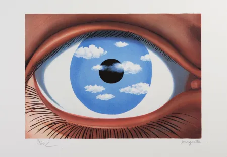 Lithograph Magritte - Le Faux Miroir (The False Mirror)