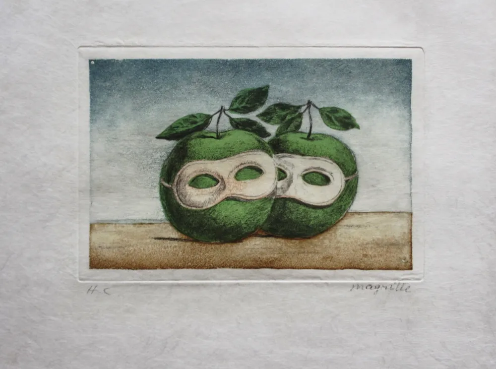 Etching And Aquatint Magritte - Le Prêtre Marie