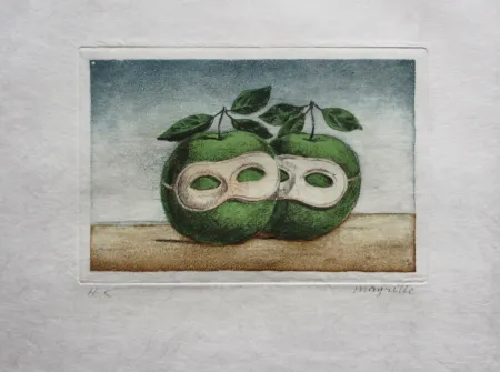 Etching And Aquatint Magritte - Le Prêtre Marie