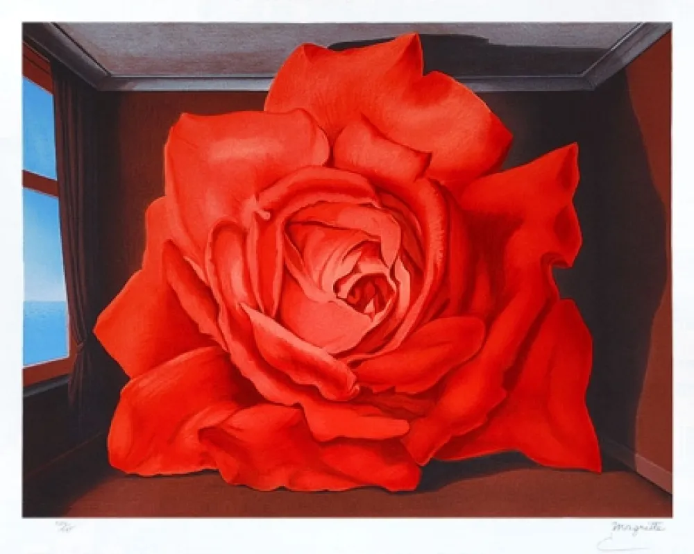 Lithograph Magritte - Le tombeau des lutteurs