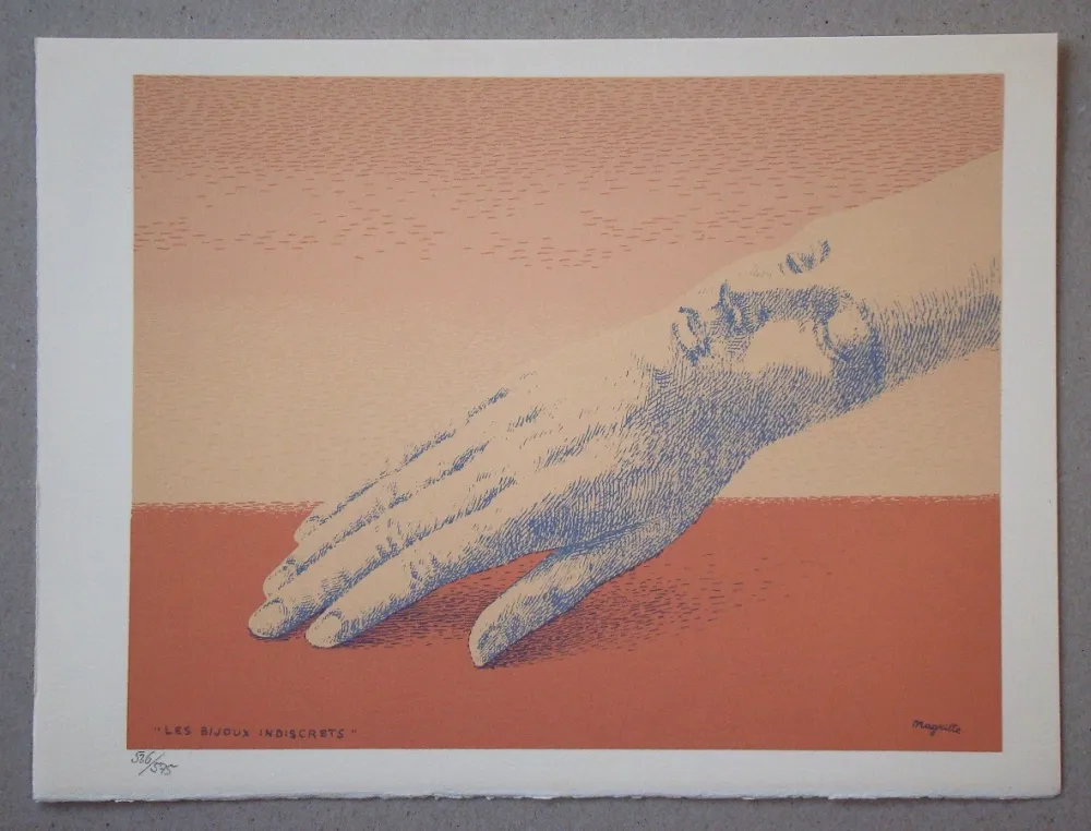 Lithograph Magritte - Les bijoux indiscrets, 1963