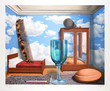 Lithograph Magritte - Les Valeurs Personnelles