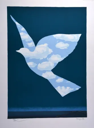 Lithograph Magritte - L'Oiseau de ciel 