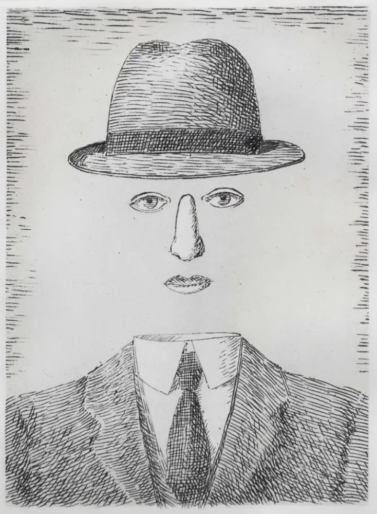 Engraving Magritte - Paysage de Baucis