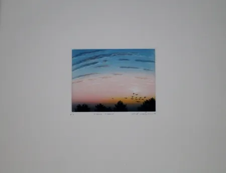 Etching And Aquatint Maibaum - Abend-Morgen